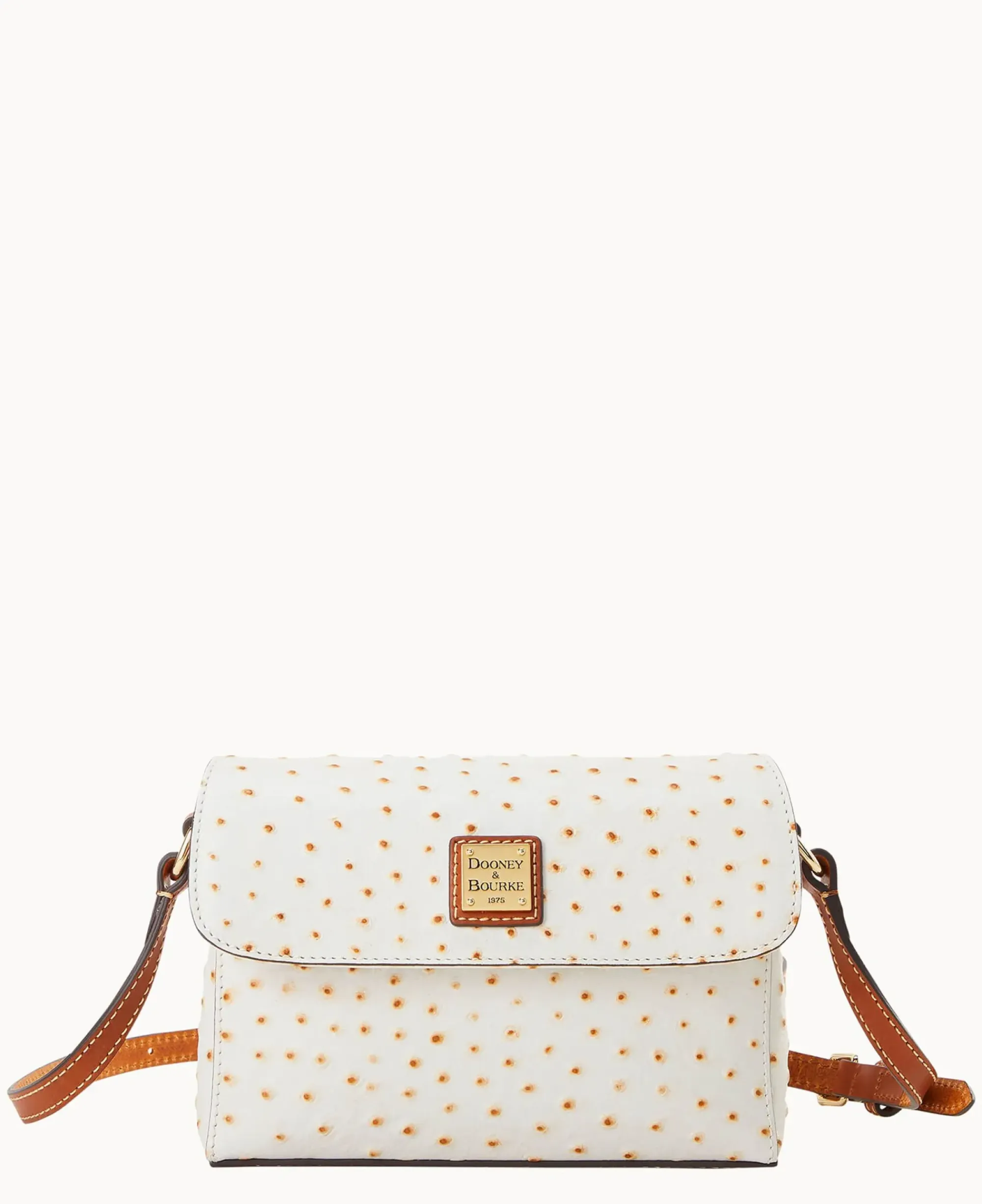 Dooney & Bourke Exotic Leather|Mini Bags<Ostrich Rena Crossbody Bone