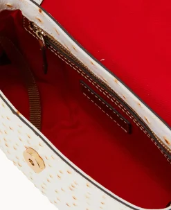 Dooney & Bourke Exotic Leather|Mini Bags<Ostrich Rena Crossbody Bone