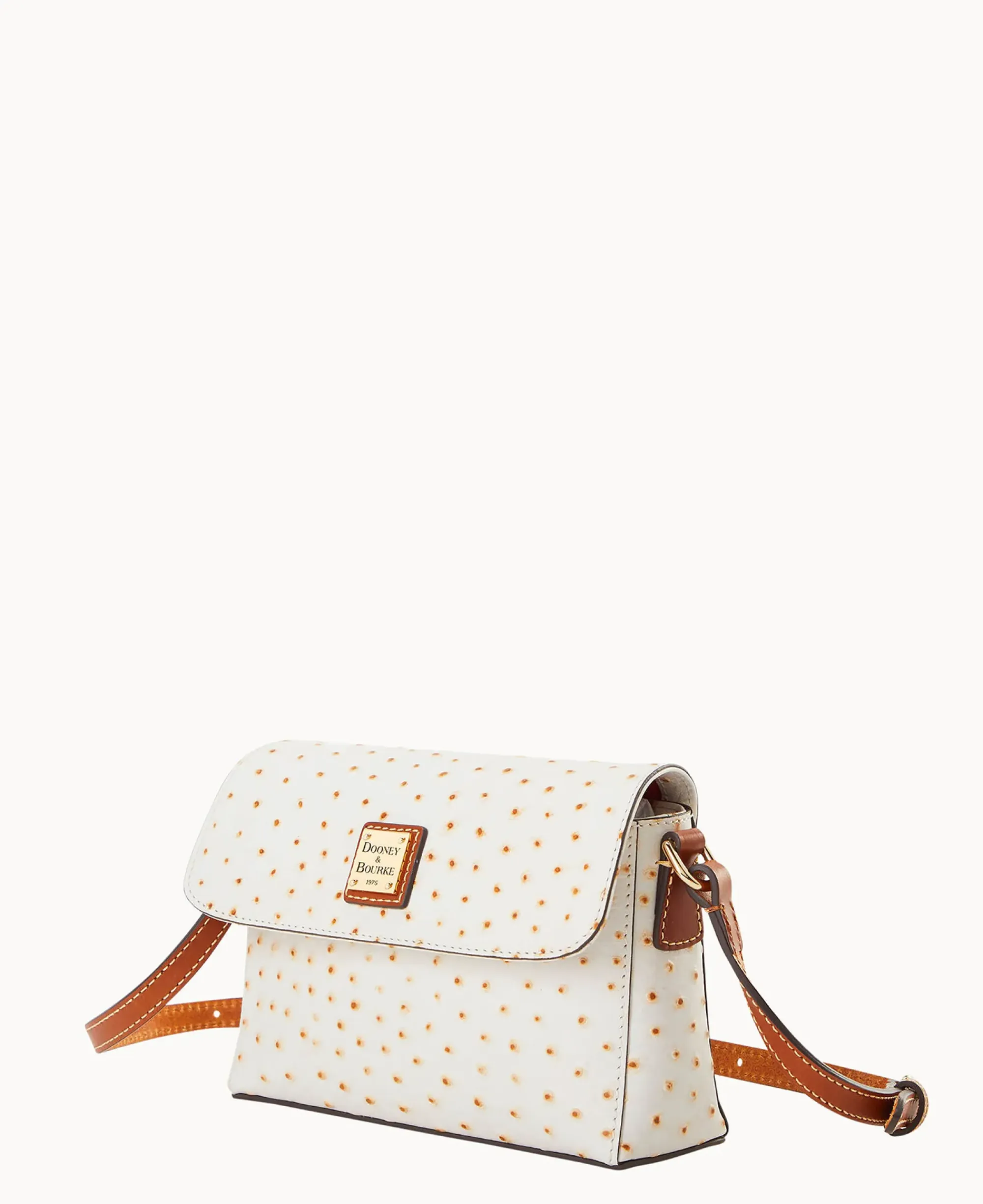 Dooney & Bourke Exotic Leather|Mini Bags<Ostrich Rena Crossbody Bone