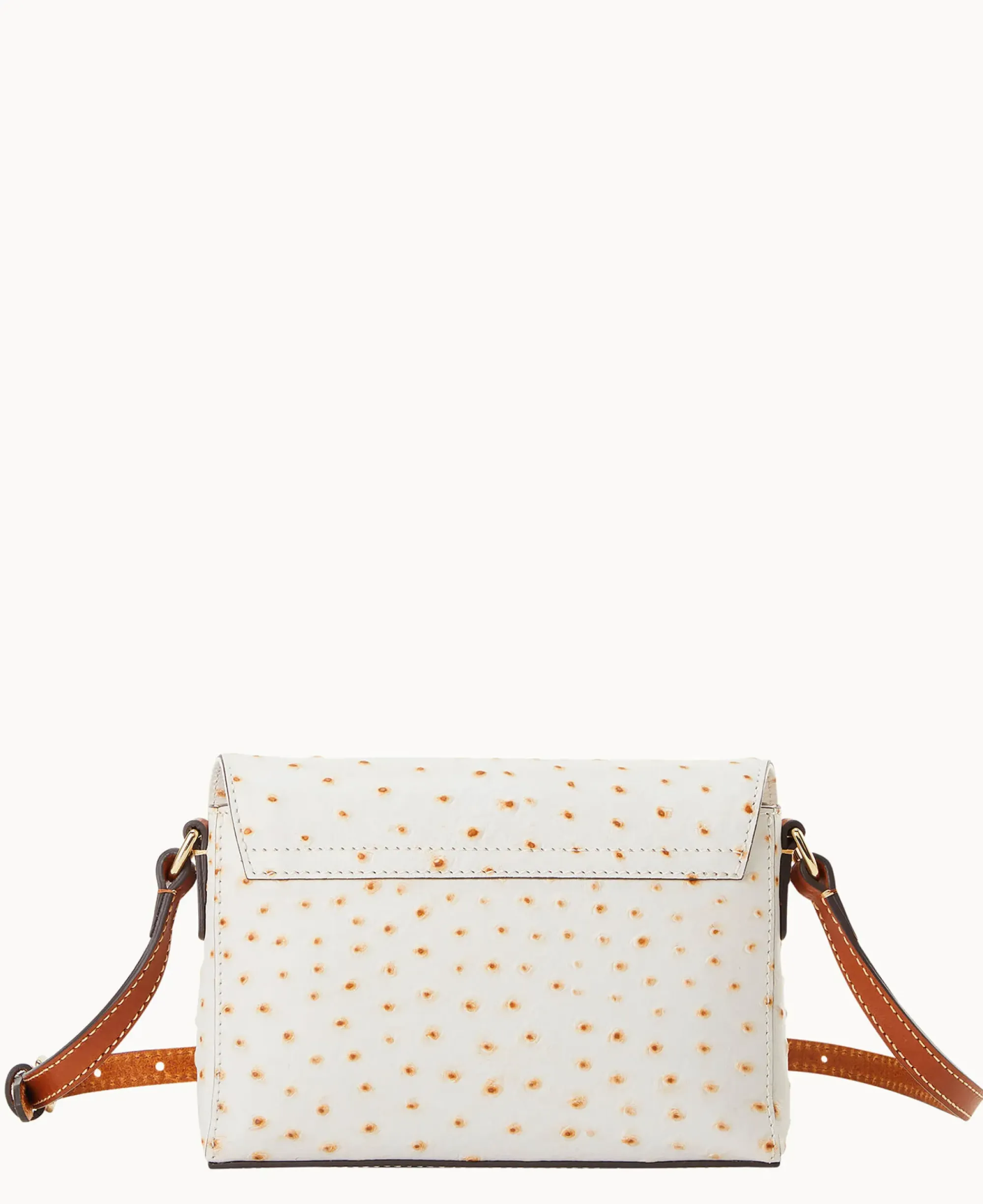 Dooney & Bourke Exotic Leather|Mini Bags<Ostrich Rena Crossbody Bone