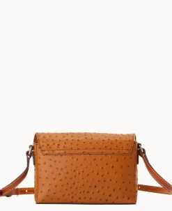 Dooney & Bourke Exotic Leather|Mini Bags<Ostrich Rena Crossbody Caramel