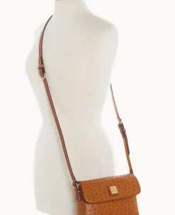 Dooney & Bourke Exotic Leather|Mini Bags<Ostrich Rena Crossbody Caramel