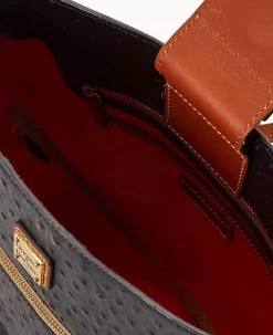 Dooney & Bourke Exotic Leather|Shoulder Bags<Ostrich Ridley Black