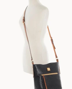 Dooney & Bourke Exotic Leather|Shoulder Bags<Ostrich Ridley Black