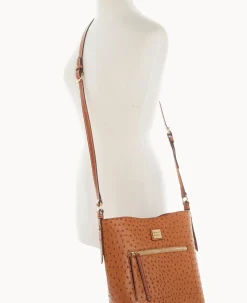 Dooney & Bourke Exotic Leather|Shoulder Bags<Ostrich Ridley Caramel