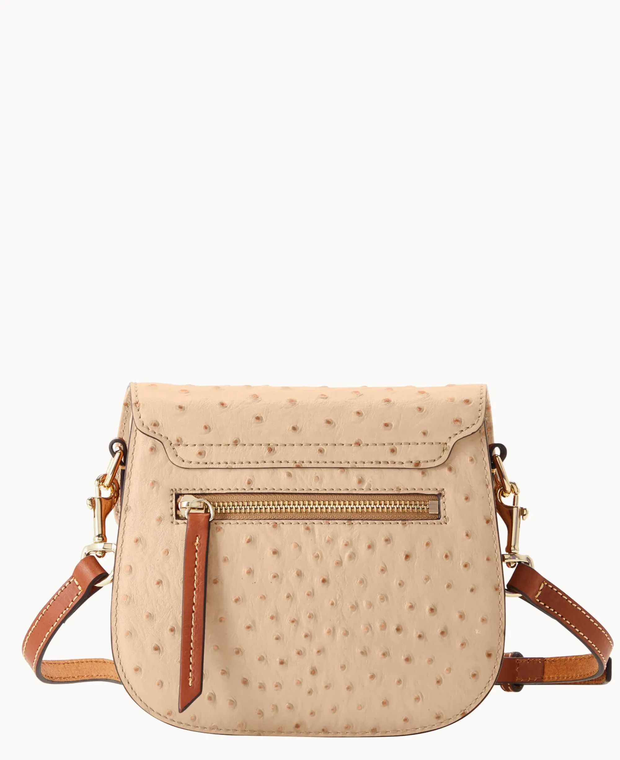 Dooney & Bourke Exotic Leather|Mini Bags<Ostrich Saddle Bag Sand