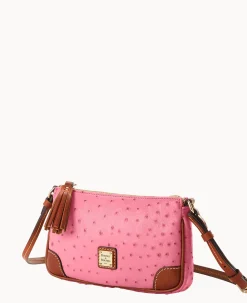 Dooney & Bourke Exotic Leather|Mini Bags<Ostrich Slim Crossbody Hot Pink