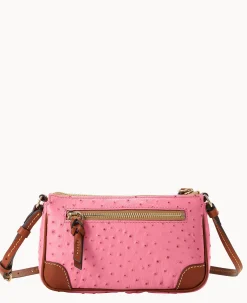 Dooney & Bourke Exotic Leather|Mini Bags<Ostrich Slim Crossbody Hot Pink