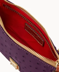 Dooney & Bourke Exotic Leather|Mini Bags<Ostrich Slim Crossbody Plum Wine
