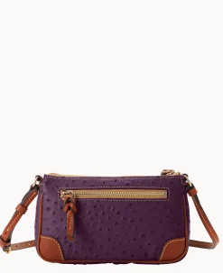 Dooney & Bourke Exotic Leather|Mini Bags<Ostrich Slim Crossbody Plum Wine