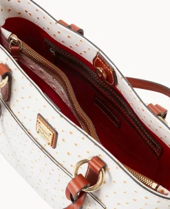Dooney & Bourke Exotic Leather|Mini Bags<Ostrich Small Gretchen Tote Bone