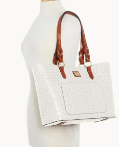 Dooney & Bourke Exotic Leather|Shoulder Bags<Ostrich Tammy Tote Bone