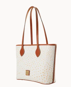 Dooney & Bourke Exotic Leather|Shoulder Bags<Ostrich Tote Bone