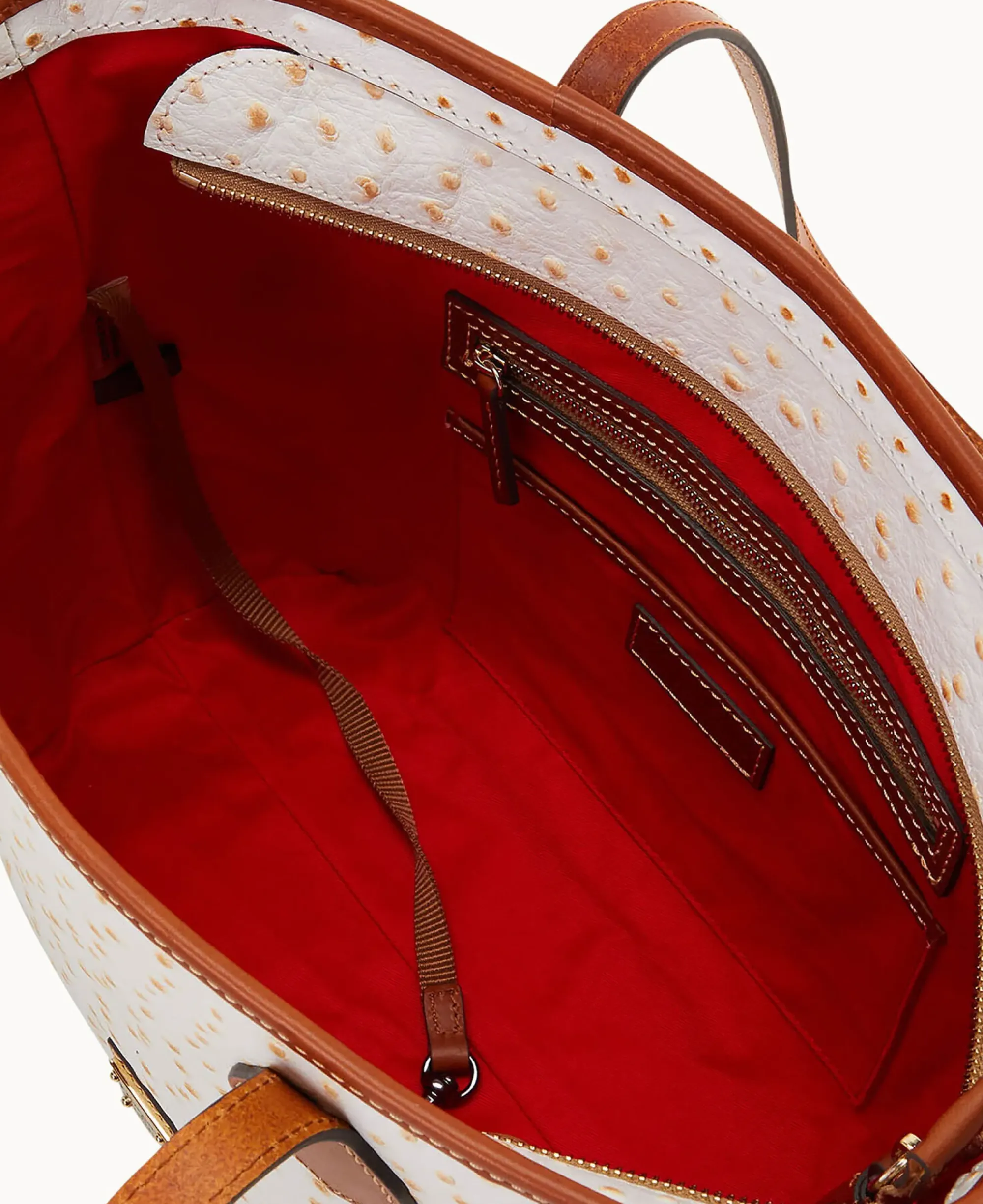 Dooney & Bourke Exotic Leather|Shoulder Bags<Ostrich Tote Bone