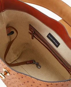 Dooney & Bourke The Ostrich Turnlock Collection|Picnic in the Park<Ostrich Turnlock Sac 30 Caramel