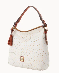 Dooney & Bourke Exotic Leather|Shoulder Bags<Ostrich Twist Strap Hobo Bone