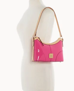 Dooney & Bourke Smooth Leather|Shoulder Bags<Patent Baguette Fuchsia