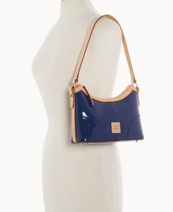 Dooney & Bourke Smooth Leather|Shoulder Bags<Patent Baguette Indigo
