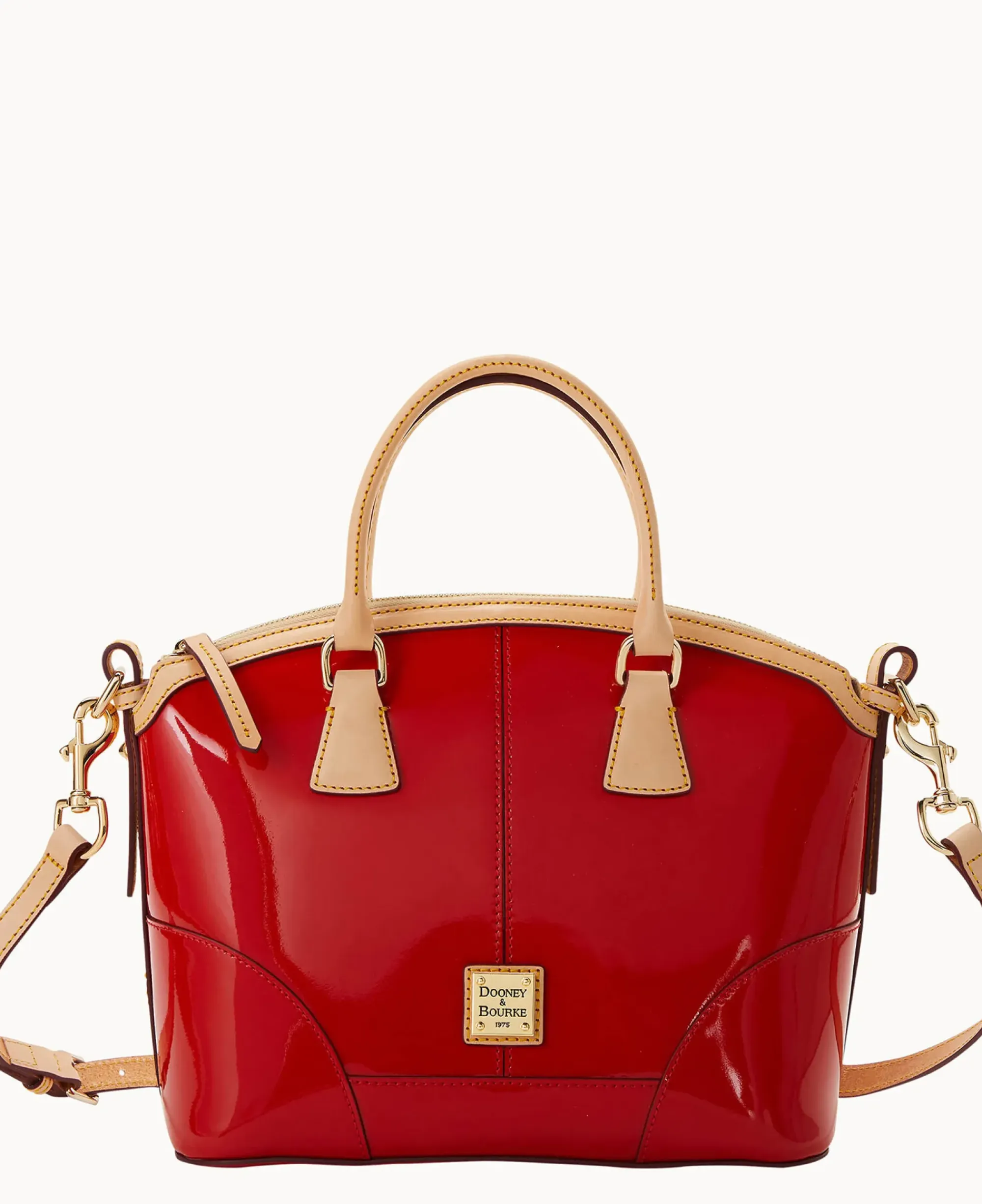 Dooney & Bourke Smooth Leather|Shoulder Bags<Patent Domed Satchel Red