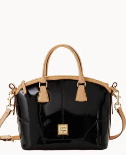 Dooney & Bourke Smooth Leather|Shoulder Bags<Patent Domed Satchel Black