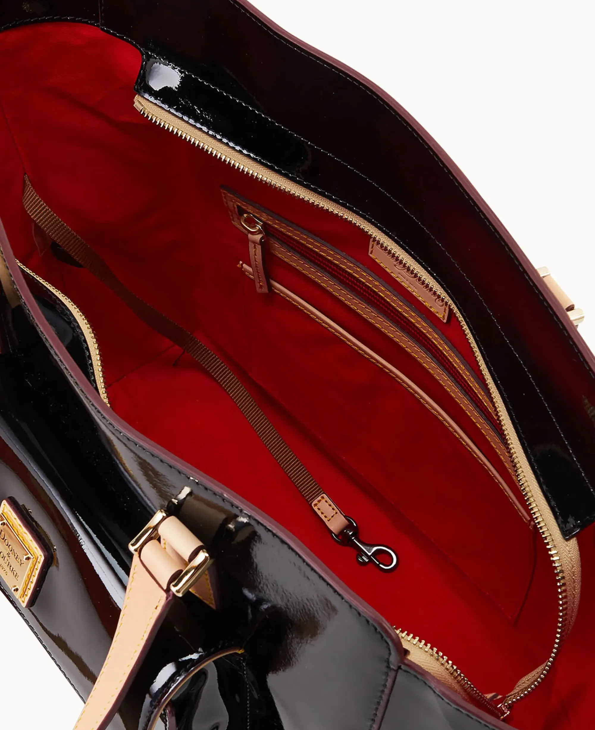 Dooney & Bourke Smooth Leather|Shoulder Bags<Patent East West Shopper Black