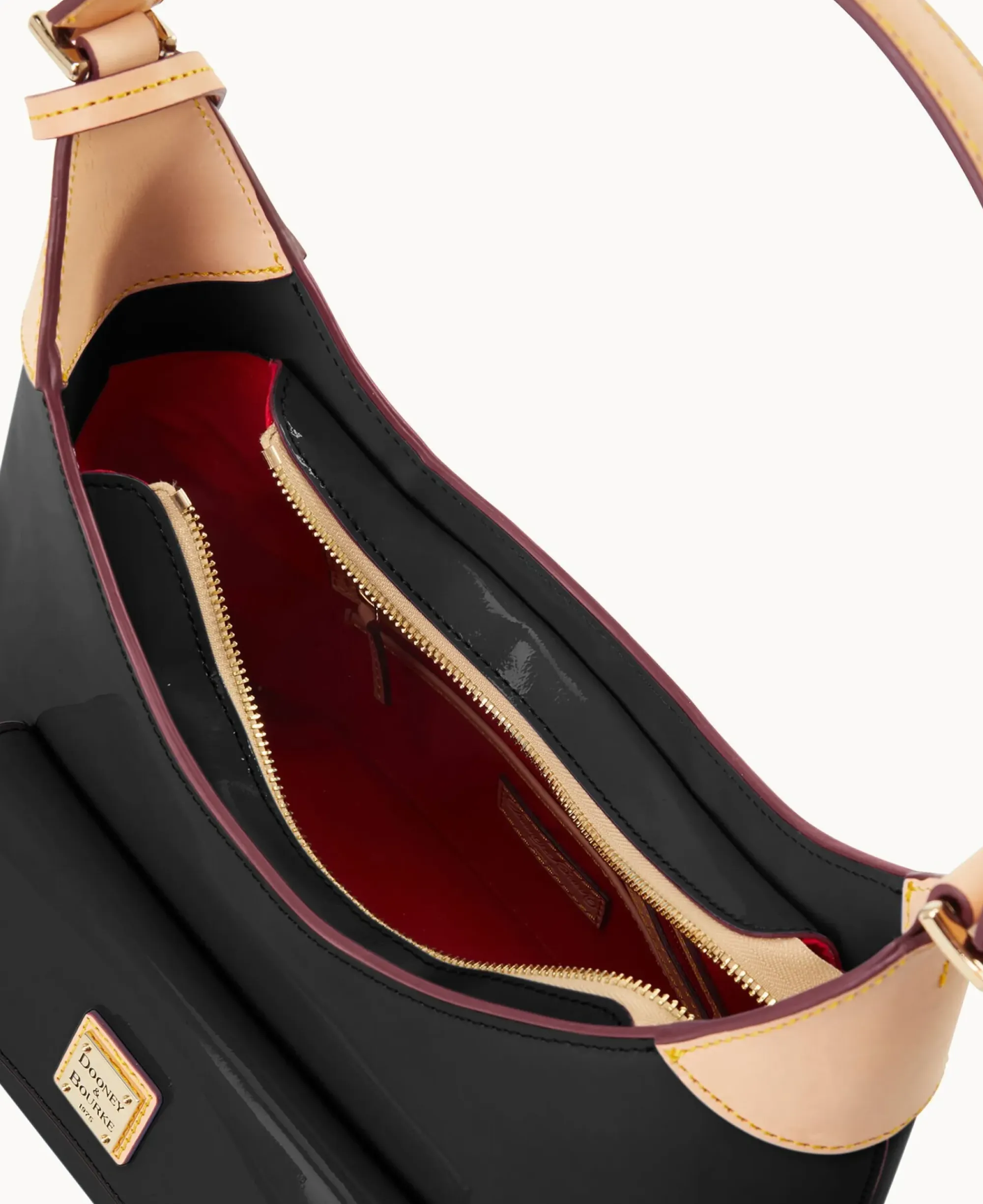 Dooney & Bourke Smooth Leather|Shoulder Bags<Patent Hobo Black