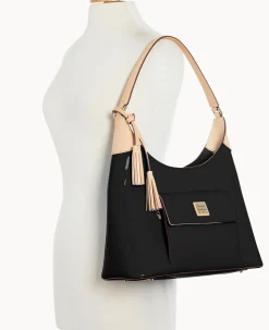 Dooney & Bourke Smooth Leather|Shoulder Bags<Patent Hobo Black