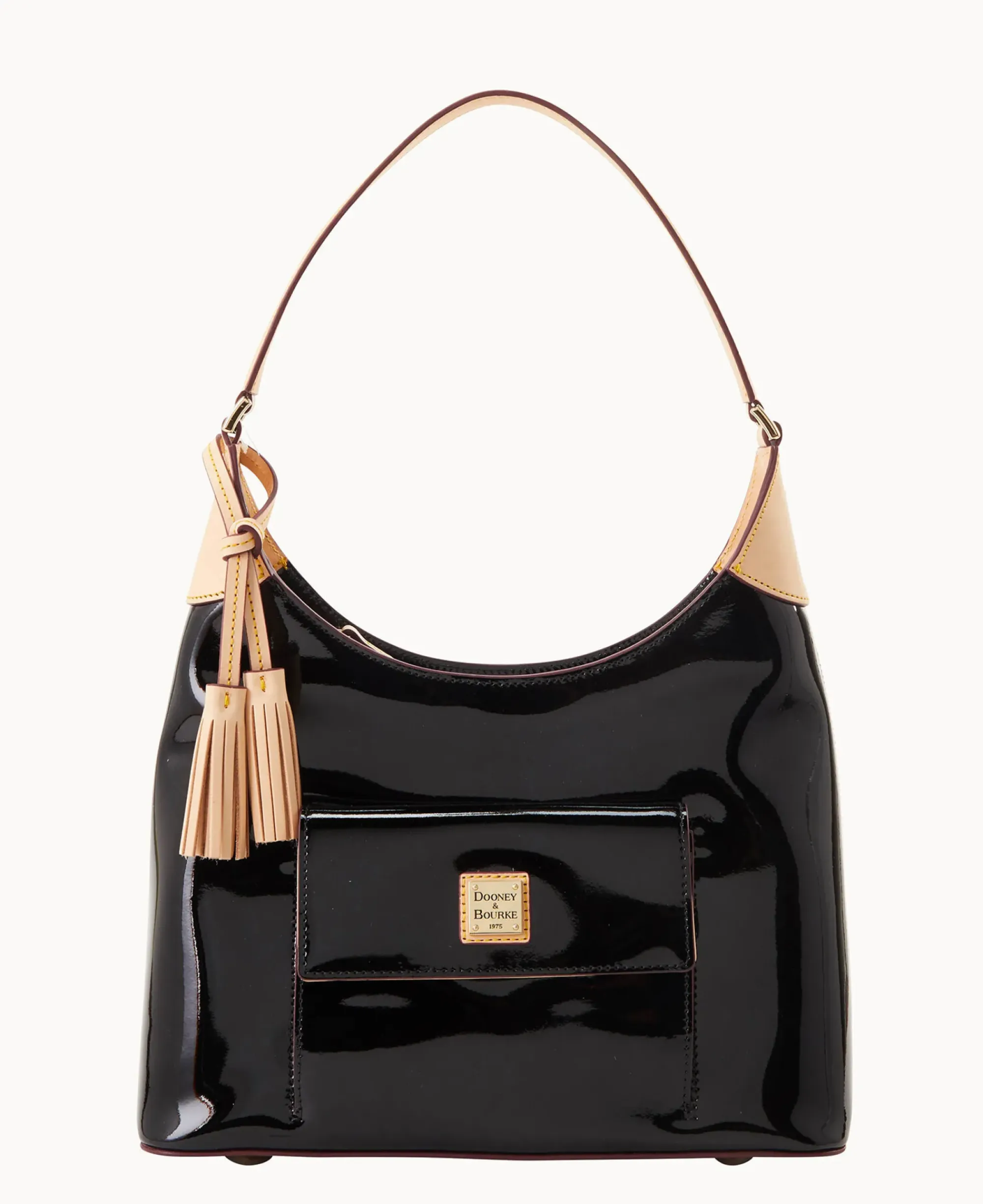 Dooney & Bourke Smooth Leather|Shoulder Bags<Patent Hobo Black
