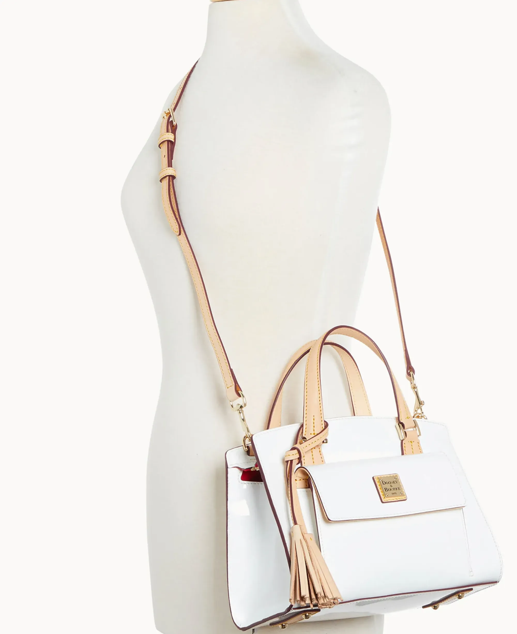 Dooney & Bourke Smooth Leather|Mini Bags<Patent Small Satchel White
