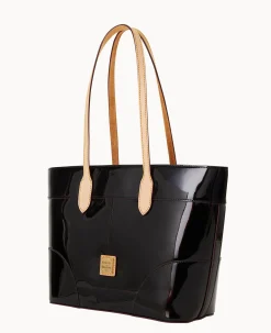 Dooney & Bourke Smooth Leather|Shoulder Bags<Patent Tote Black