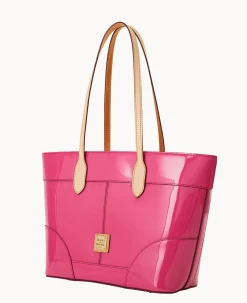 Dooney & Bourke Smooth Leather|Shoulder Bags<Patent Tote Fuchsia
