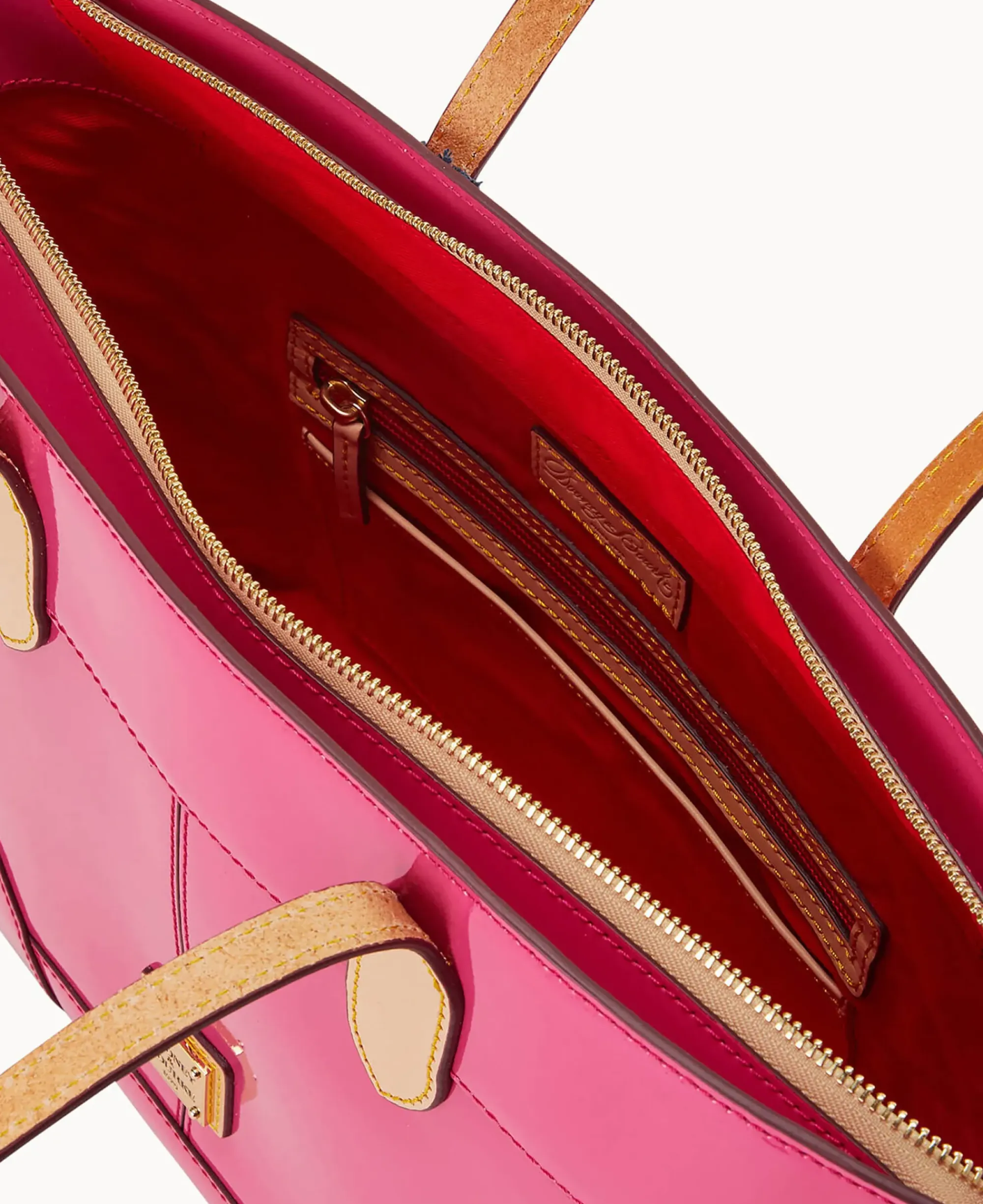 Dooney & Bourke Smooth Leather|Shoulder Bags<Patent Tote Fuchsia