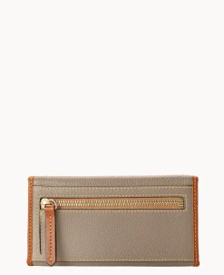 Dooney & Bourke The Pebble Grain Collection|Grab and Go<Pebble Grain Continental Clutch Taupe