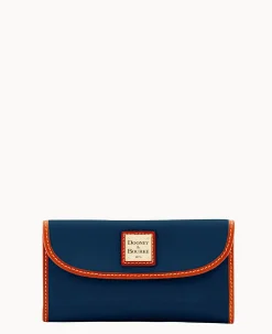 Dooney & Bourke The Pebble Grain Collection|Grab and Go<Pebble Grain Continental Clutch Midnight Blue