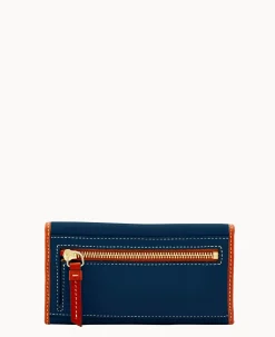 Dooney & Bourke The Pebble Grain Collection|Grab and Go<Pebble Grain Continental Clutch Midnight Blue