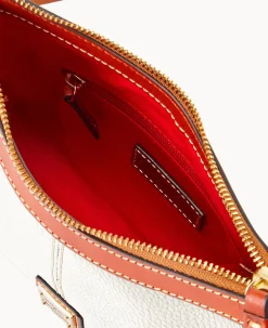 Dooney & Bourke The Pebble Grain Collection|Pebbled Leather<Pebble Grain Crossbody Pouch White