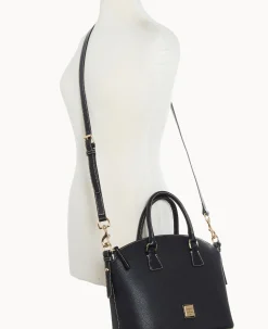 Dooney & Bourke The Pebble Grain Collection|Pebbled Leather<Pebble Grain Domed Satchel Black Black