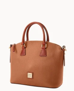 Dooney & Bourke The Pebble Grain Collection|Pebbled Leather<Pebble Grain Domed Satchel Caramel