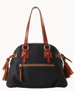 Dooney & Bourke The Pebble Grain Collection|Pebbled Leather<Pebble Grain Domed Satchel Black