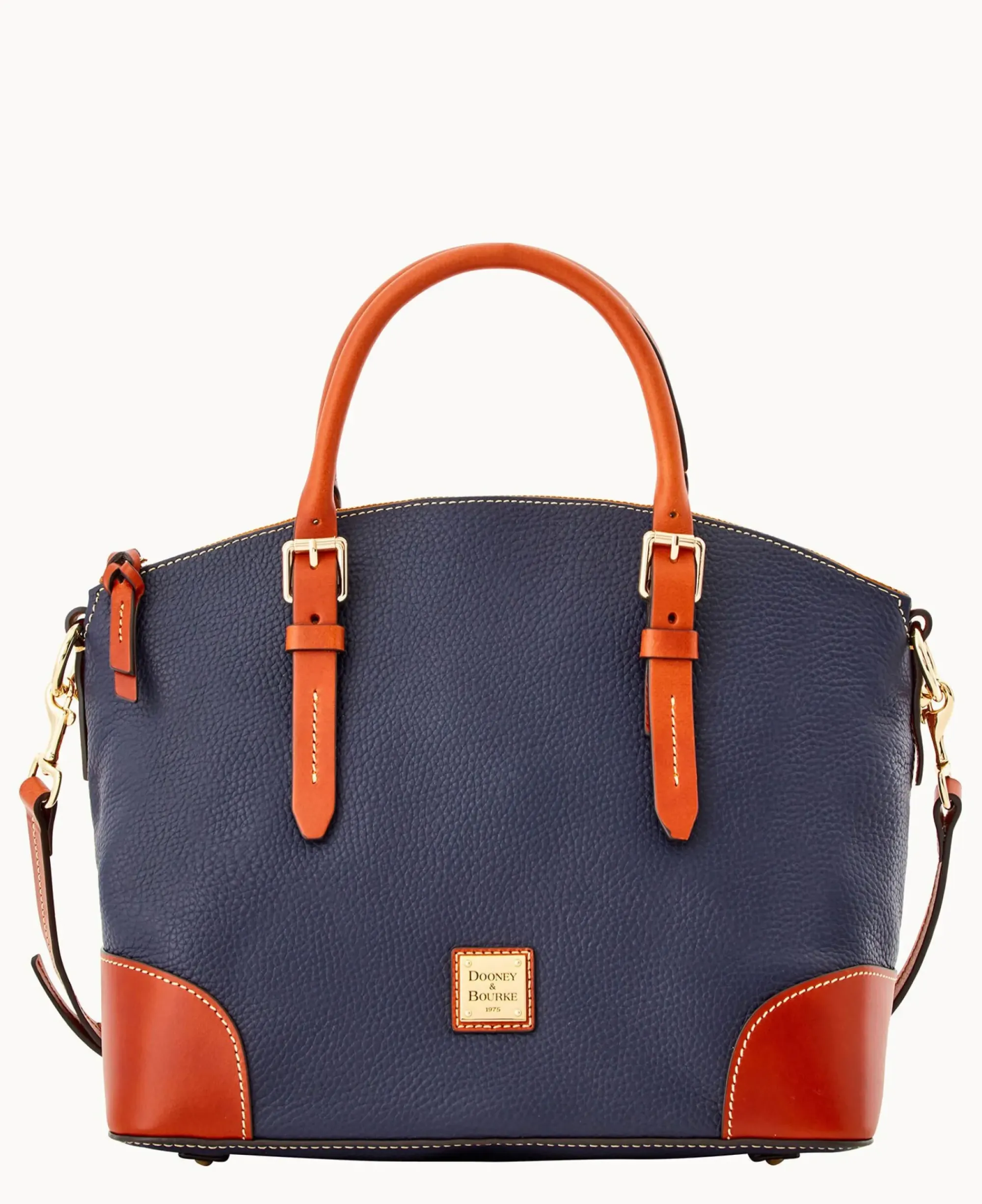 Dooney & Bourke The Pebble Grain Collection|Pebbled Leather<Pebble Grain Domed Satchel Midnight Blue