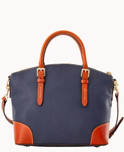 Dooney & Bourke The Pebble Grain Collection|Pebbled Leather<Pebble Grain Domed Satchel Midnight Blue