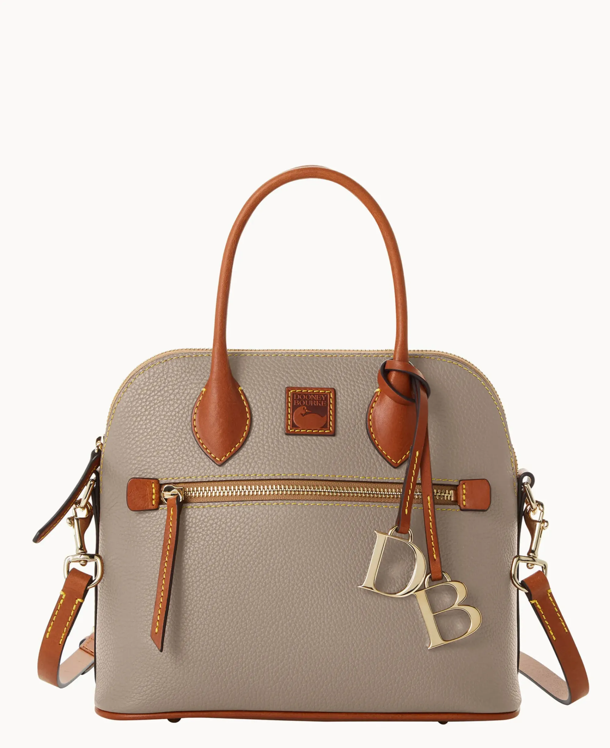 Dooney & Bourke The Pebble Grain Collection|Ready For the Getaway<Pebble Grain Domed Satchel Taupe