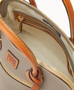 Dooney & Bourke The Pebble Grain Collection|Ready For the Getaway<Pebble Grain Domed Satchel Taupe