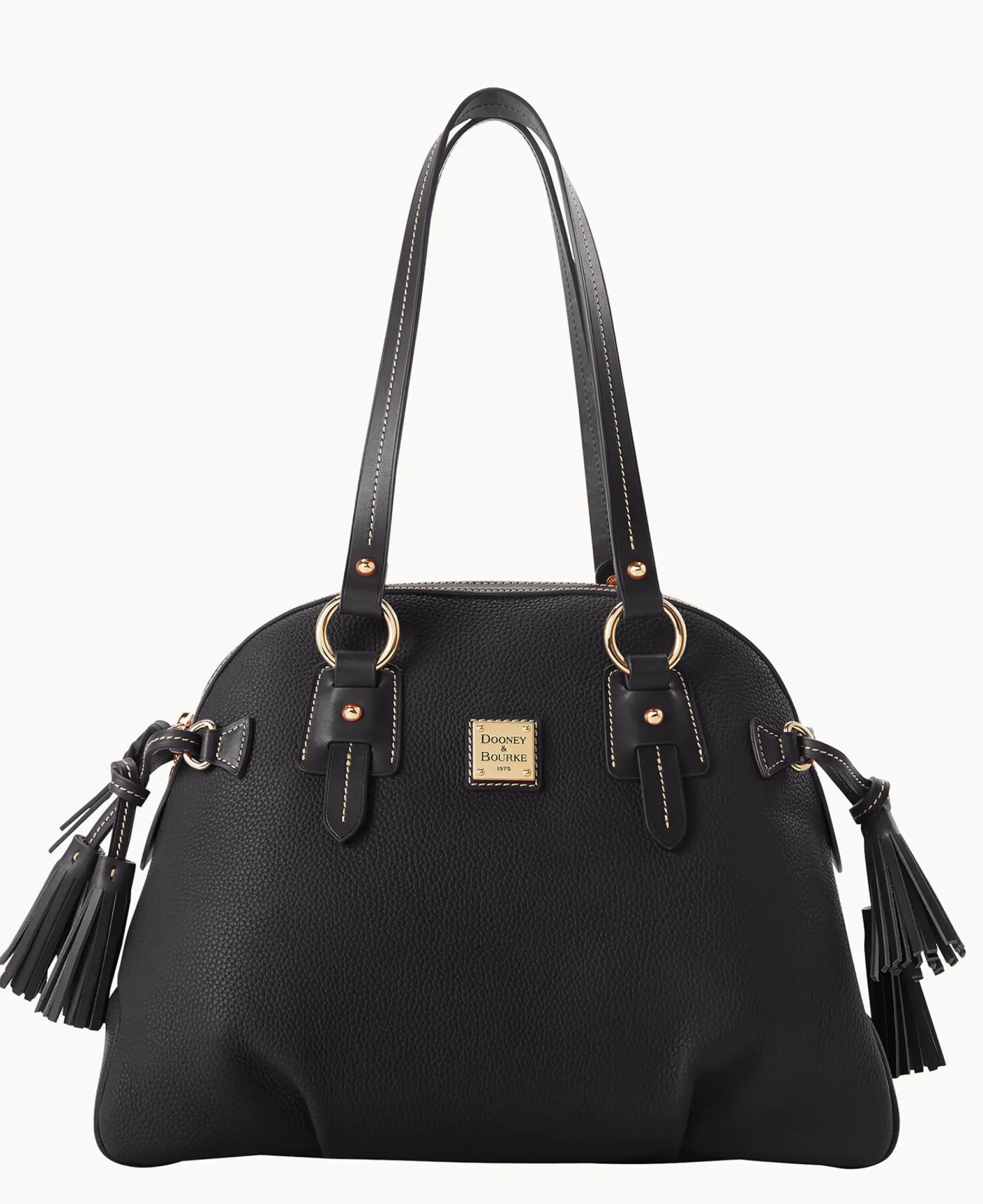 Dooney & Bourke The Pebble Grain Collection|Pebbled Leather<Pebble Grain Domed Satchel Black Black