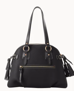 Dooney & Bourke The Pebble Grain Collection|Pebbled Leather<Pebble Grain Domed Satchel Black Black