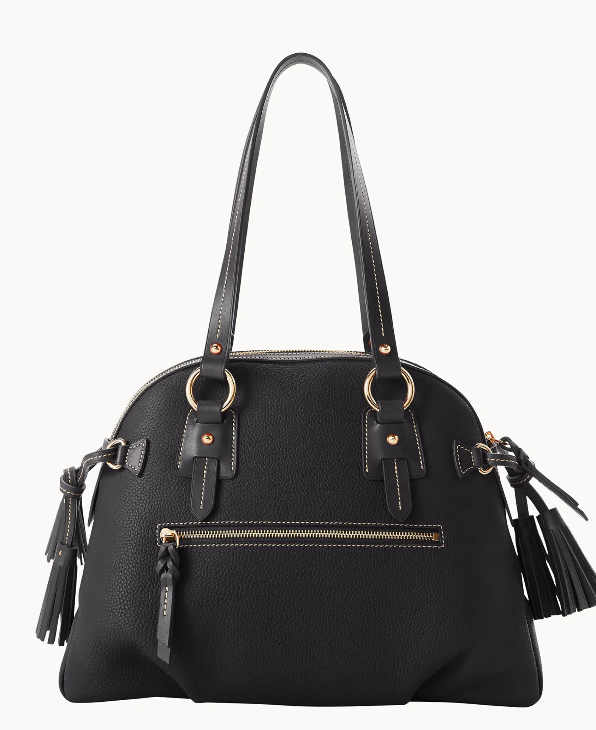 Dooney & Bourke The Pebble Grain Collection|Pebbled Leather<Pebble Grain Domed Satchel Black Black