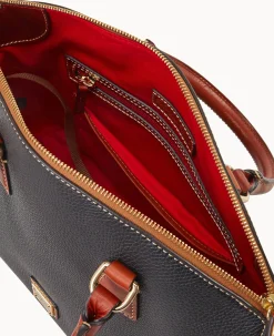 Dooney & Bourke The Pebble Grain Collection|Pebbled Leather<Pebble Grain Domed Satchel Black