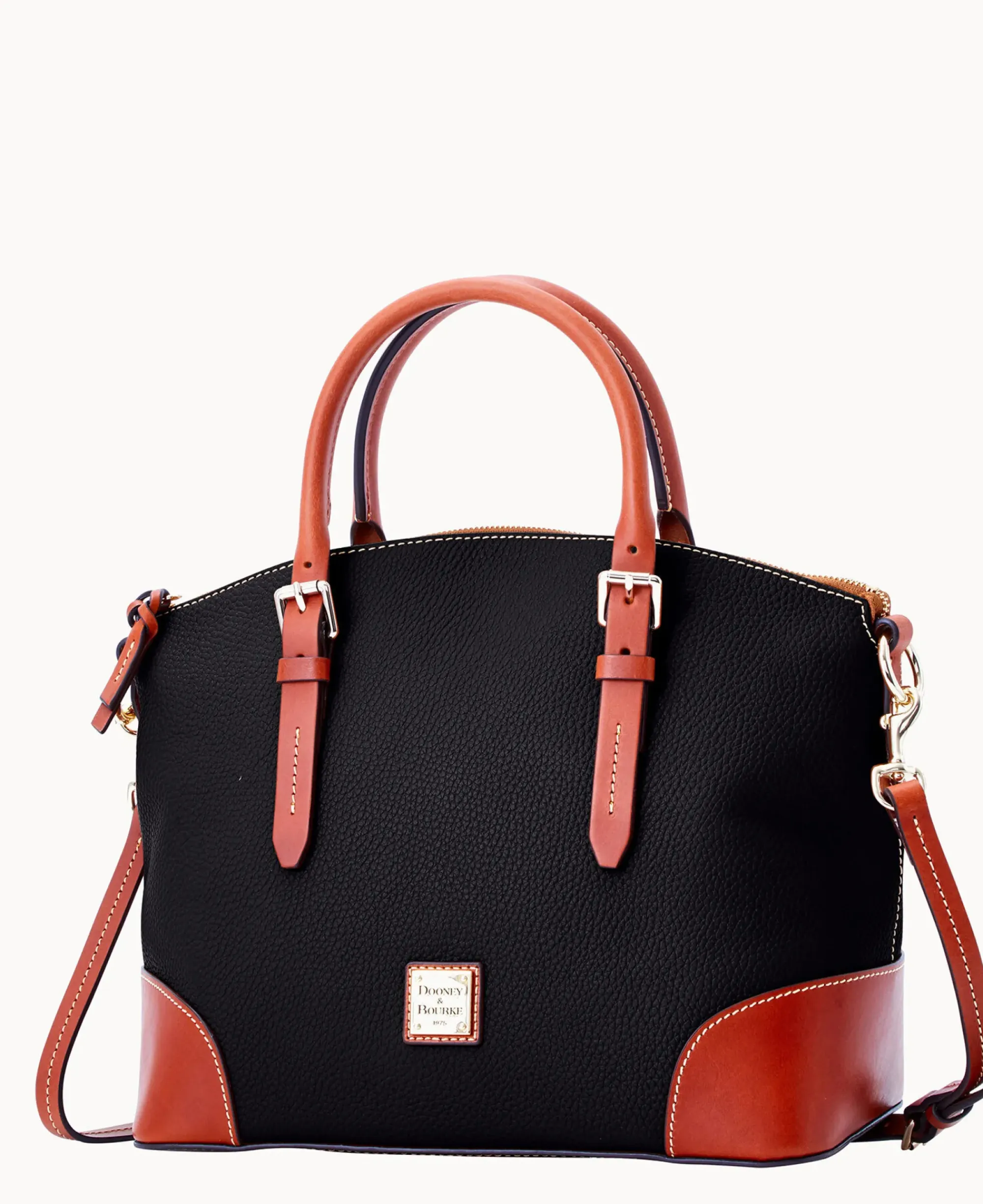 Dooney & Bourke The Pebble Grain Collection|Pebbled Leather<Pebble Grain Domed Satchel Black