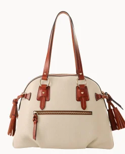 Dooney & Bourke The Pebble Grain Collection|Pebbled Leather<Pebble Grain Domed Satchel Bone