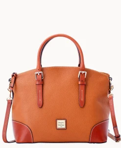 Dooney & Bourke The Pebble Grain Collection|Pebbled Leather<Pebble Grain Domed Satchel Caramel